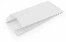  Пакет бумажный 90*40*205 Белый V-дно 100/1600шт/кор.