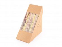 Контейнер для сэндвичей (для 4-х шт.), картон, 130 х 130 х 60 мм, НЕПЛАСТИК