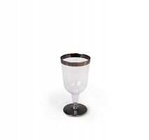 Фужер для вина Complement 180 мл прозрачный с серебряной полосой, 6 шт/упак