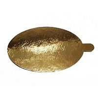 Pasticciere.Подложка золото с держателем овал 60*95 мм (Толщина 0,8 мм)*100 шт/упак