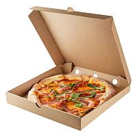 Коробка для пиццы 33*33*3,5см крафт  50шт/уп